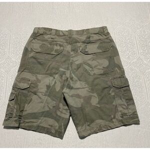 Wrangler Originals Mens Camo Cargo Shorts Size 34 Green Cotton 60ORBCS Relaxed